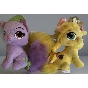 Disney Palace Pets Plush Set Rapunzel Kitty Summer Tiana Lily Yellow Purple